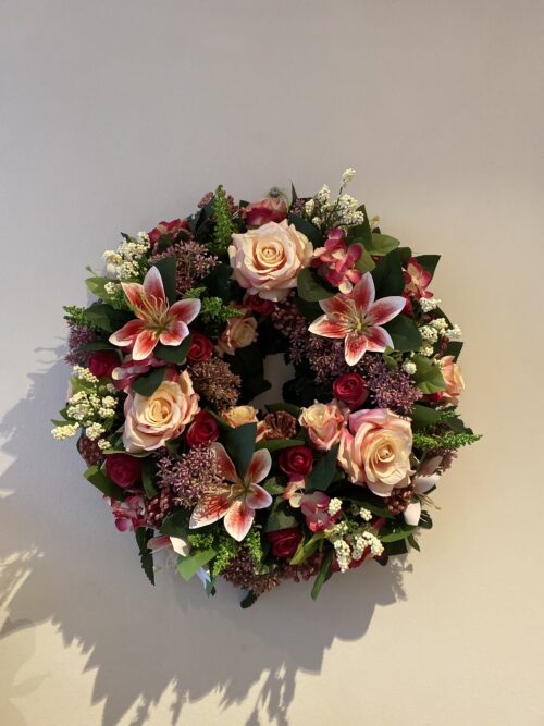 Couronne rose et blanche